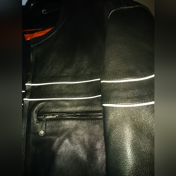 Heavy Duty Leather biker jacket XL - Picture 2 of 7